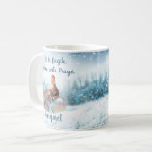 Mug Inspirationnel Lapin Priant Religieux (Devant gauche)