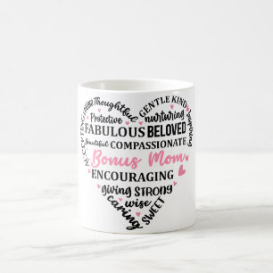 Mug Inspirationnel Mère's Day Coeur/Bonus Maman