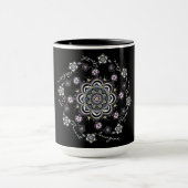 Mug Inspirationnel Moderne mandala de fleur spirale (Centre)