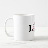 Mug Inspirationnel Pink Love Coeurs de paix (Gauche)