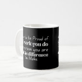 Mug Inspirationnel Puissiez-vous être fier du travail  (Devant gauche)