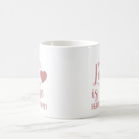 Mug Inspirationnel rose Une mère amour (Centre)