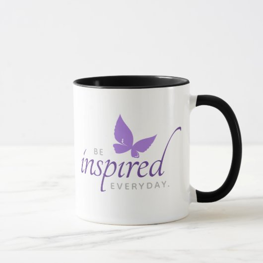 Mug Inspirationnel Soyez Inspiré Papillon Quotidien (Droite)