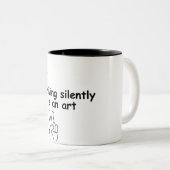 Mug Inspirationnel - "Survivre en silence est un a (Devant droit)