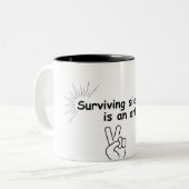 Mug Inspirationnel - "Survivre en silence est un a (Devant gauche)