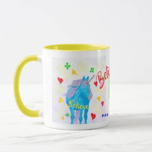 Mug Inspirationnel Unicorne auto-fabriqué (Gauche)