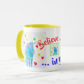 Mug Inspirationnel Unicorne auto-fabriqué (Devant gauche)