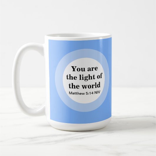 Mug Inspirationnel Vous êtes la lumière du bleu du mon (Gauche)