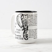 Mug Inspirationnelle - Les aveugles et l'éléphant (Devant gauche)