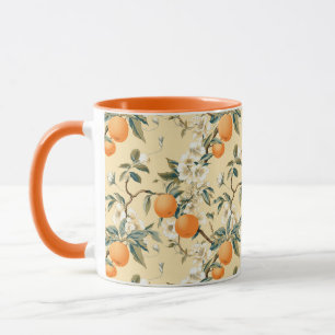 Mug Inspiré vintage Orange Grove Motif Floral