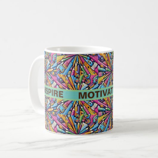 Mug Inspirer, éduquer, motiver les cafés (Devant gauche)