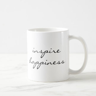 Mug Inspirer Happiness Script Handwriting Encouragemen