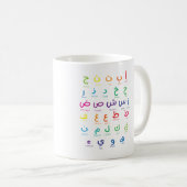 Mug Inspirer l'apprentissage de l'arabe : Beau Alphabe (Devant droit)