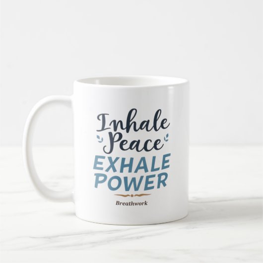 Mug Inspirez la paix, expirez le pouvoir – Coach en tr (Gauche)