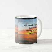 MUG INSPIRING MATTHEW 19:26 CONCEPTION DU SOLEIL (Devant droit)