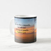 MUG INSPIRING MATTHEW 19:26 CONCEPTION DU SOLEIL (Devant gauche)