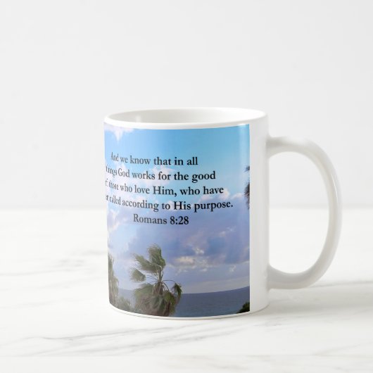 MUG INSPIRING ROMANS 8:28 DESIGN (Droite)
