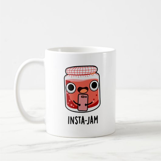 Mug Insta-jam Funny Social Media Jam Pun (Gauche)