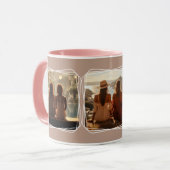 Mug Instagram Photo Collage Modèle moderne Brown C88 (Devant gauche)