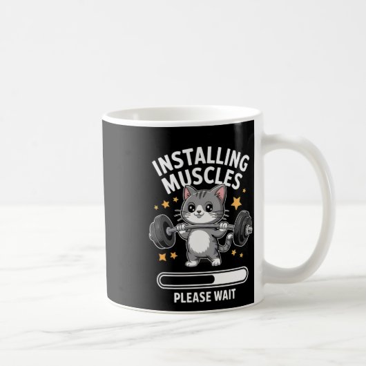 Mug Installation Muscles Veuillez Patienter Gym Cat Bo (Droite)