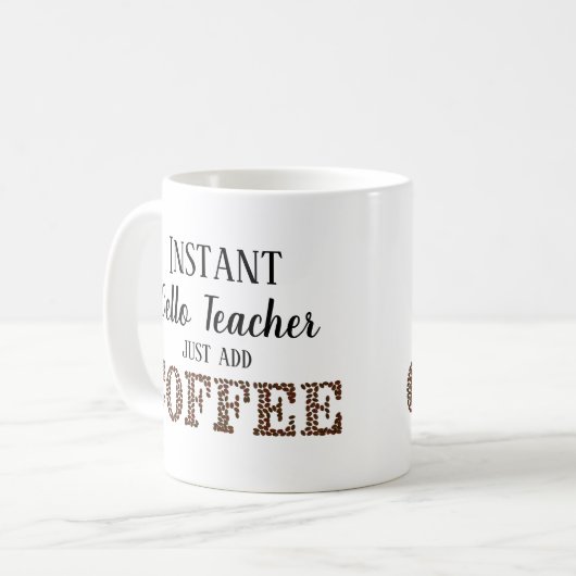 Mug Instant Cello Enseignant Juste Ajouter Coffee Musi (Devant gauche)