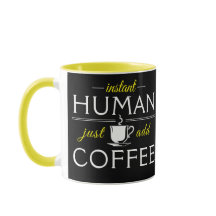 Instant Humain, juste ajouter du café, jaune