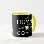 Mug Instant Humain, juste ajouter du café, jaune (Devant droit)