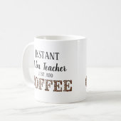 Mug Instant Tuba Enseignant Juste Ajouter Musique Café (Devant gauche)