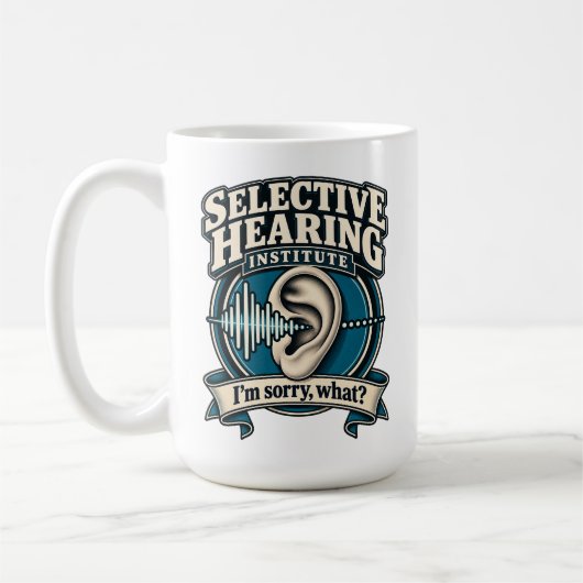 Mug Institut de l'ouïe sélective – Pardon, quoi ? (Gauche)