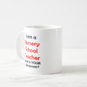 Mug institutrice de garderie (Devant gauche)