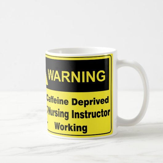 Mug Instructeur d'avertissement de soins de caféine (Droite)