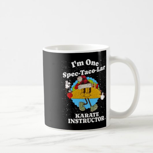 Mug Instructeur de karaté Noël Funny Taco Pun Citation (Droite)