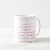 Mug Instructeur de Parkour Drôle (Devant droit)