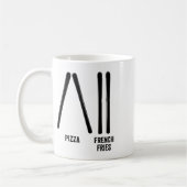 Mug Instructeur De Ski Pizza Et Français Fries Comment (Gauche)