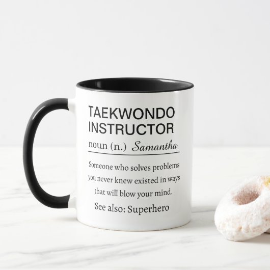 Mug Instructeur de taekwondo (Avec donut)
