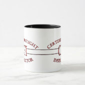 MUG INSTRUCTEUR DE VOL CERTIFIÉ ROUGE DE LOGO CFI (Centre)