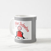 Mug Instructeur de yoga---Chiffre de bâton de position (Devant gauche)