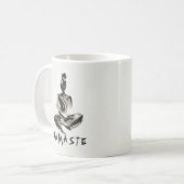 Mug Instructeur de Yoga Lotus Méditation Pose Brosse (Devant gauche)