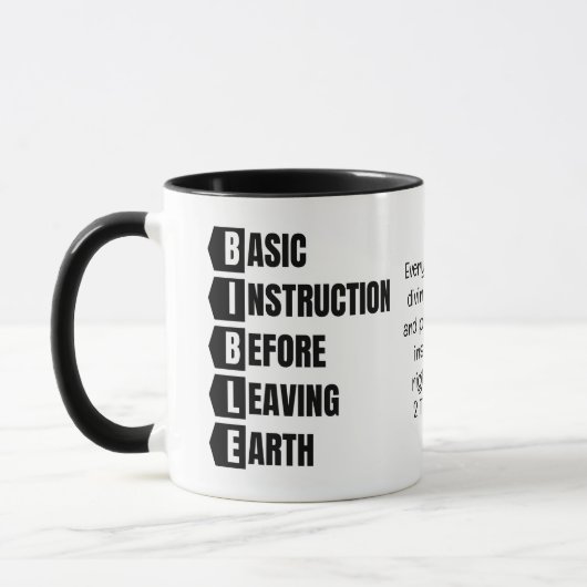 Mug Instruction de base avant de quitter la Terre BIBL (Gauche)