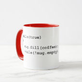 Mug Instructions codées - café (Devant gauche)