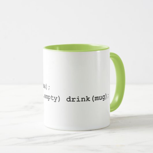 Mug Instructions codées - thé (Devant droit)