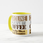 Mug Instructions de boissons avec nom (Devant gauche)