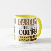 Mug Instructions de boissons avec nom (Devant droit)