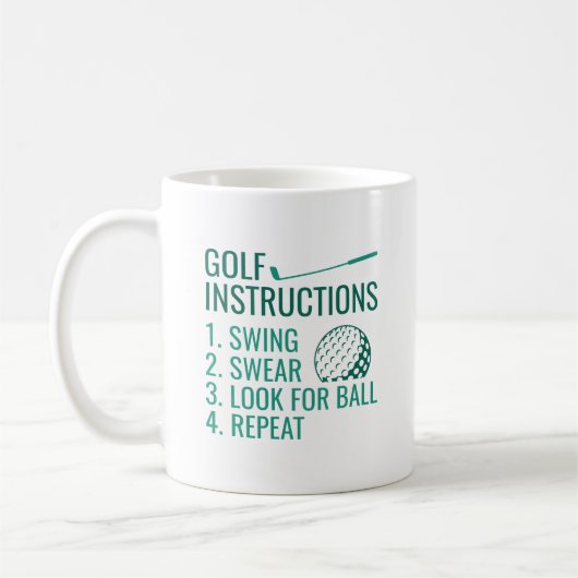 Mug Instructions de golf (Gauche)