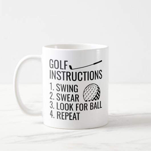 Mug Instructions de golf (Gauche)
