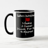 Mug Instructions Golfers Humour (Gauche)