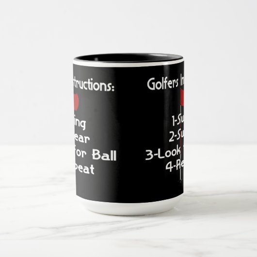 Mug Instructions Golfers Humour (Centre)