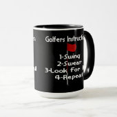 Mug Instructions Golfers Humour (Devant droit)
