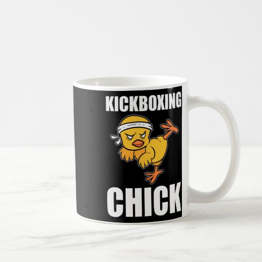 Mug Instructrice de kickboxing drôle Kickboxing Chick (Droite)