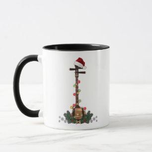 Mug Instrument Banjo Chapeau de Père Noël Lumières de